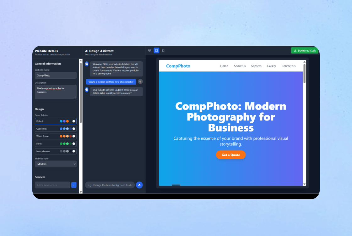 AI Landing Page Builder